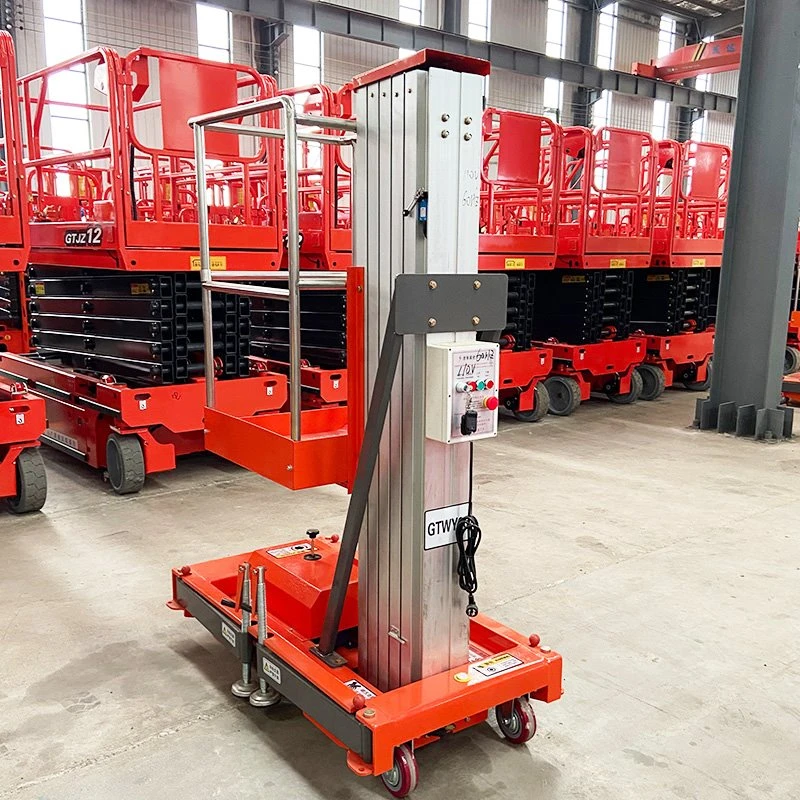 Elektrik Single Mast Aliminyòm Alloy Lift